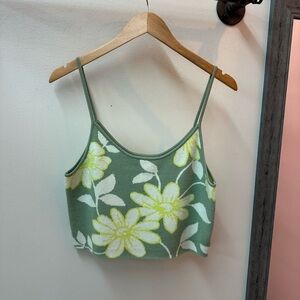 NWT American Eagle Outfitters Green Floral Camisole
